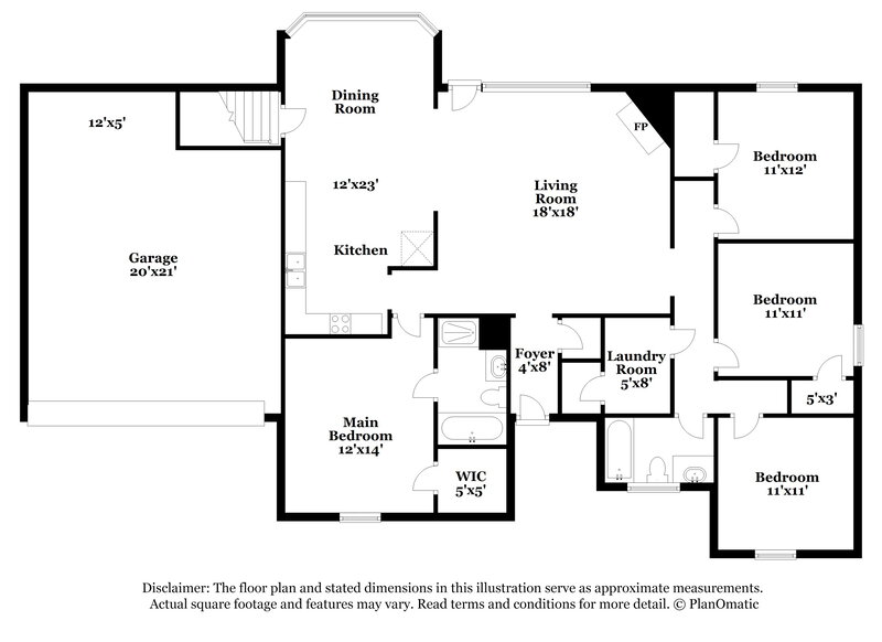 1,990/Mo, 13227 Sandbourne S Olive Branch, MS 38654 Floorplan View