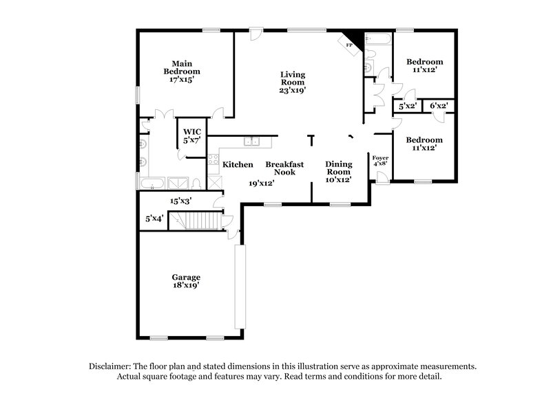 2,200/Mo, 2086 Heather Rdg Southaven, MS 38672 Floorplan View