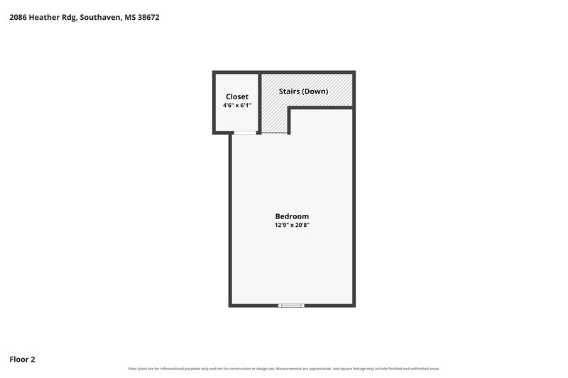 2,200/Mo, 2086 Heather Rdg Southaven, MS 38672 Floor Plan View 2