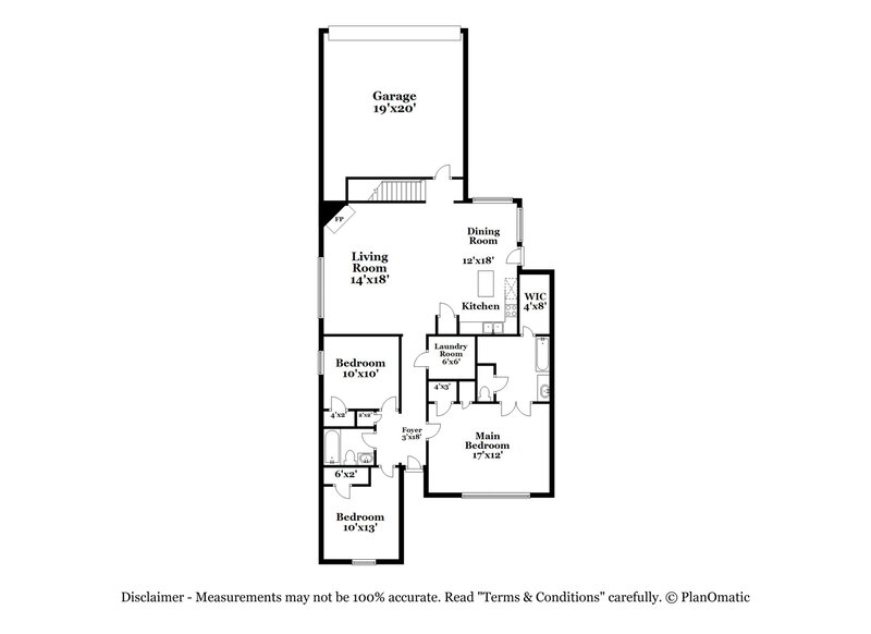 1,690/Mo, 3044 Magnolia Dr Hernando, MS 38632 Floorplan View