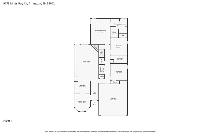 1,995/Mo, 9775 Misty Bay Cv Arlington, TN 38002 Floor Plan View 2