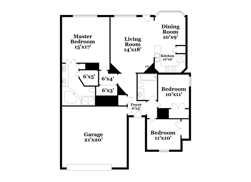 1,905/Mo, 8607 Brer Fox Cv Cordova, TN 38018 Floor Plan View