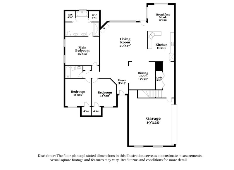 2,120/Mo, 1205 Worthington Dr Southaven, MS 38671 Floor Plan View
