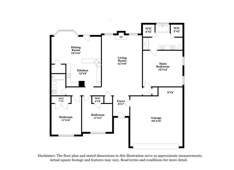 1,645/Mo, 6888 Ranch Ridge Cove W Walls, MS 38680 Floor Plan View