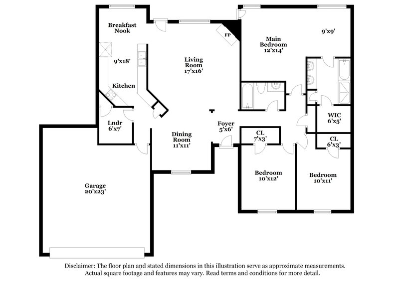 1,765/Mo, 7499 Essayons Dr Southaven, MS 38672 Floor Plan View