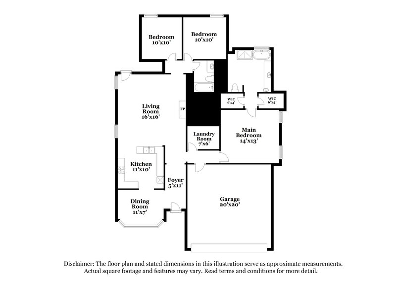 1,830/Mo, 9162 Acadia Pl Cordova, TN 38018 Floor Plan View
