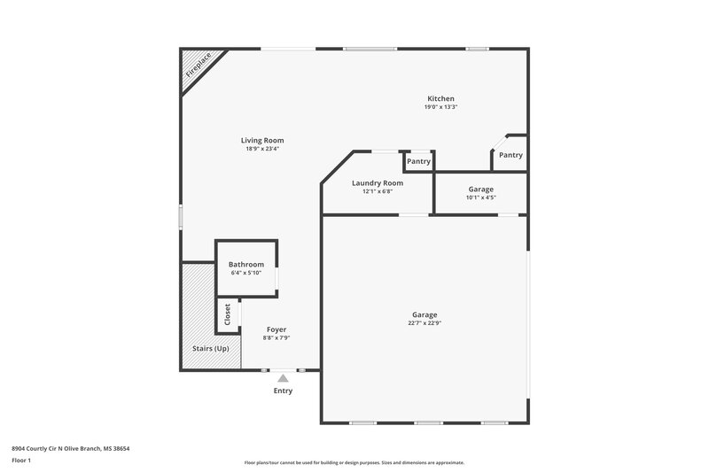 2,980/Mo, 8904 Courtly Cir N Olive Branch, MS 38654 Floor Plan View