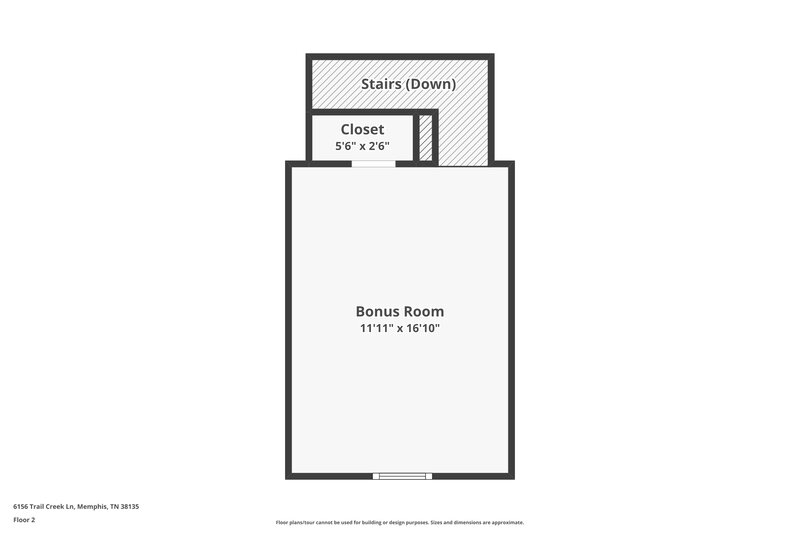 1,990/Mo, 6156 Trail Creek Ln Bartlett, TN 38135 Floorplan View 2