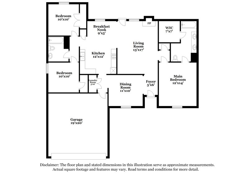 1,745/Mo, 100 Garden View Dr Oakland, TN 38060 Floor Plan View
