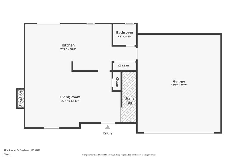 1,610/Mo, 1214 Thames Dr Southaven, MS 38671 Floor Plan View