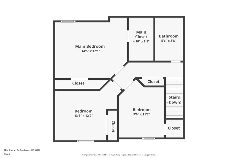 1,610/Mo, 1214 Thames Dr Southaven, MS 38671 Floor Plan View 2