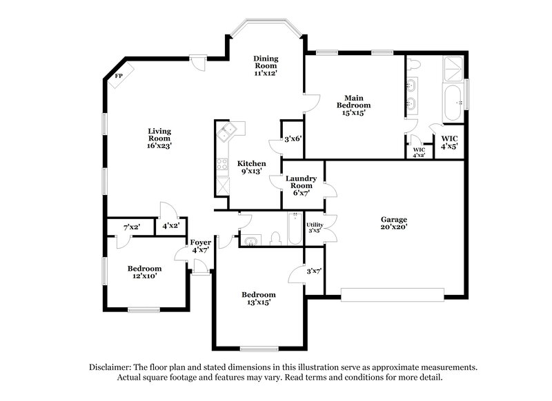 2,570/Mo, 8202 Martin Dr Southaven, MS 38671 Floor Plan View