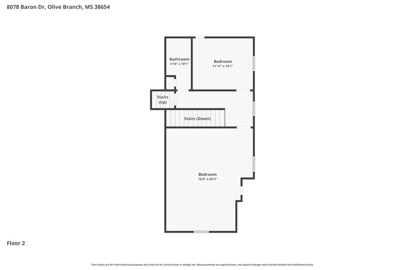 2,565/Mo, 8078 Baron Dr Olive Branch, MS 38654 Floor Plan View 2