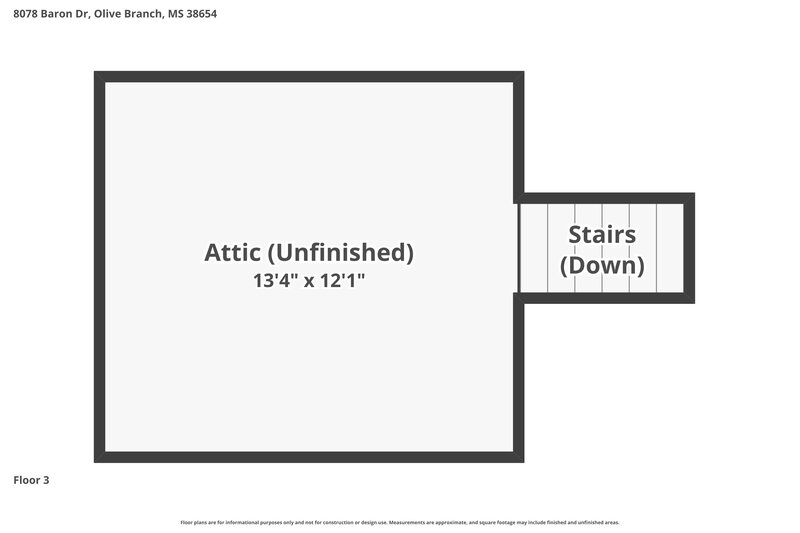 2,565/Mo, 8078 Baron Dr Olive Branch, MS 38654 Floor Plan View 3