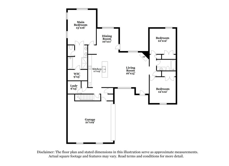 2,590/Mo, 3677 Dorrie Cir Southaven, MS 38672 Floor Plan View