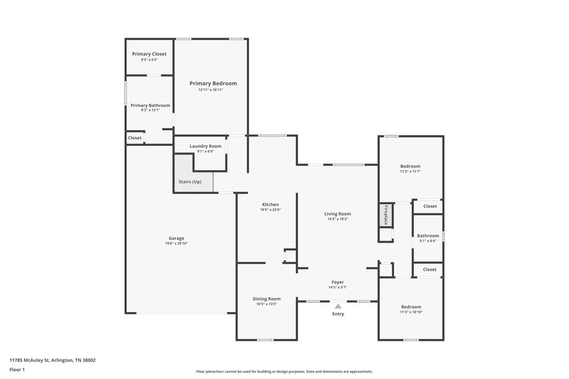 2,085/Mo, 11785 McAuley St Arlington, TN 38002 Floor Plan View