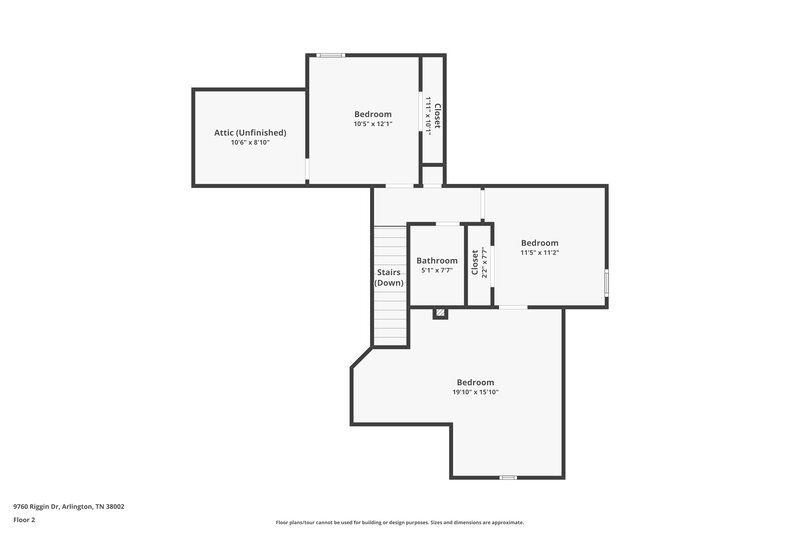 1,900/Mo, 9760 Riggin Dr Arlington, TN 38002 Floor Plan View 2