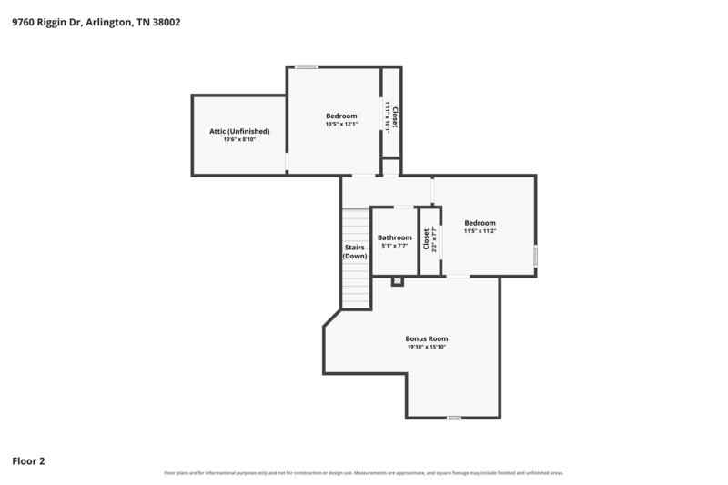 1,765/Mo, 9760 Riggin Dr Arlington, TN 38002 Floorplan View 2