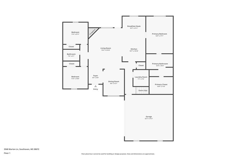 2,310/Mo, 3568 Marion Ln Southaven, MS 38672 Floor Plan View