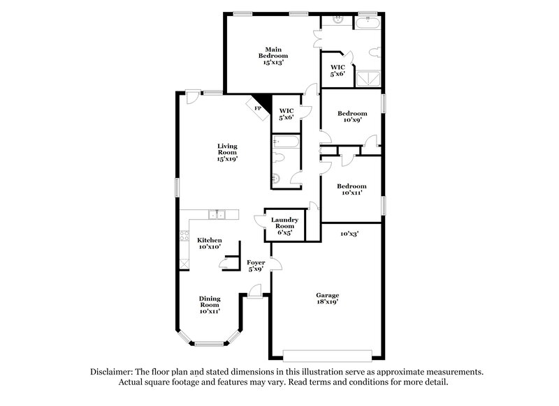 1,960/Mo, 8262 Regal Bend Dr Olive Branch, MS 38654 Floor Plan View