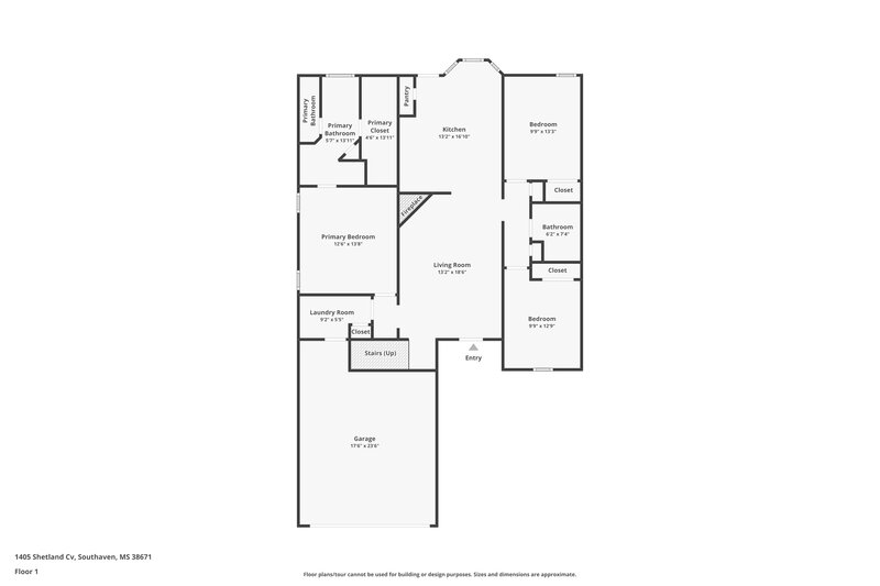 2,155/Mo, 1405 Shetland Cv Southaven, MS 38671 Floorplan View