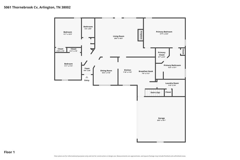 2,285/Mo, 5061 Thornebrook Cv Arlington, TN 38002 Floorplan View