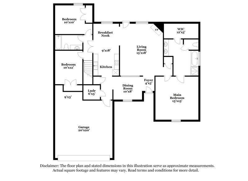 1,750/Mo, 345 Winding Creek Dr Oakland, TN 38060 Floor Plan View