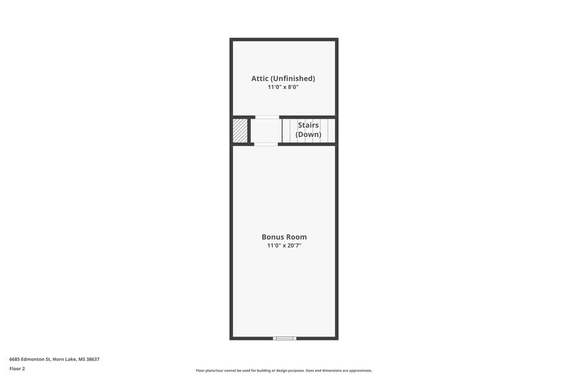 1,710/Mo, 6685 Edmonton St Horn Lake, MS 38637 Floor Plan View 2