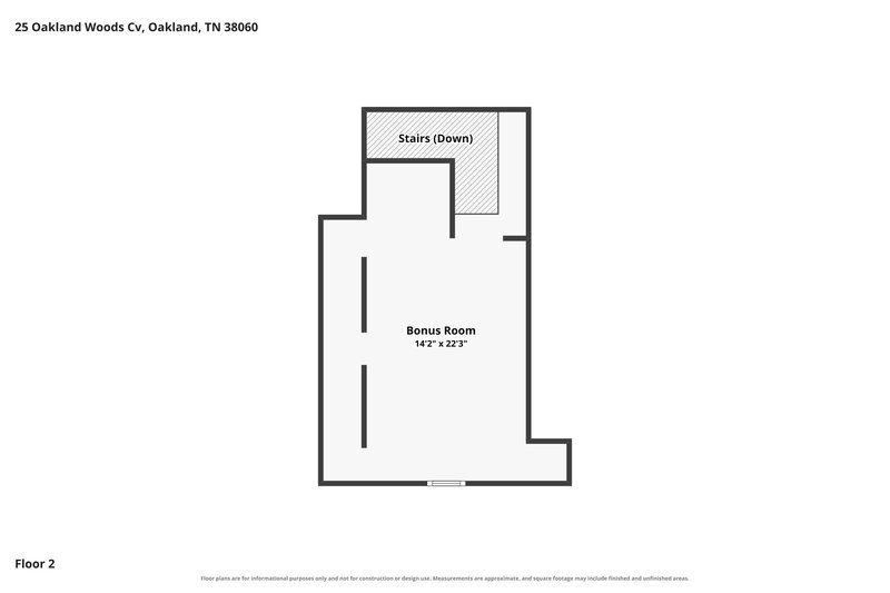 1,800/Mo, 25 Oakland Woods Cv Oakland, TN 38060 Floor Plan View 2