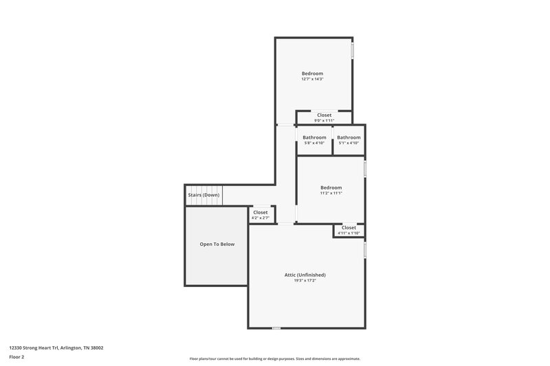 2,215/Mo, 12330 Strong Heart Trl Arlington, TN 38002 Floor Plan View 2
