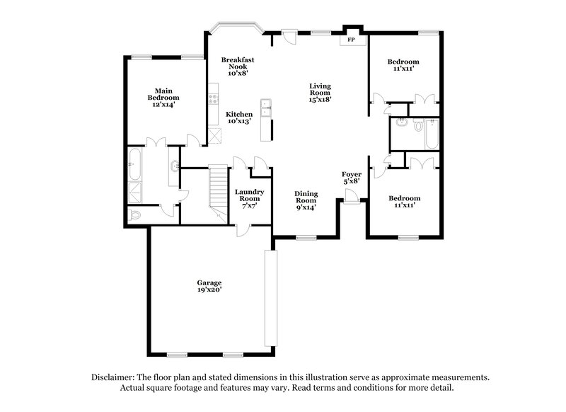 2,065/Mo, 8231 Wesley Woods Cir Cordova, TN 38016 Floor Plan View