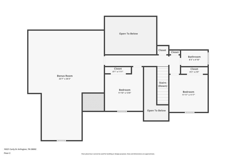 2,360/Mo, 10221 Carly Dr Lakeland, TN 38002 Floor Plan View 2