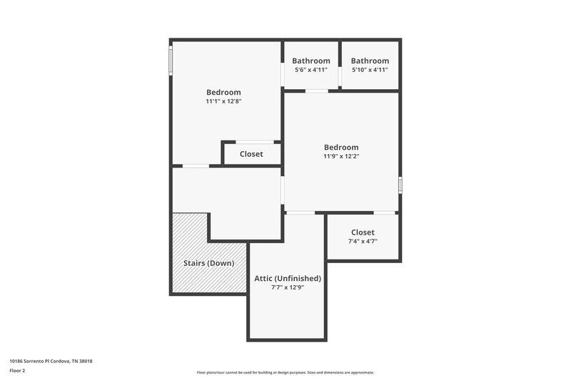 1,695/Mo, 10186 Sorrento Pl Cordova, TN 38018 Floor Plan View 2