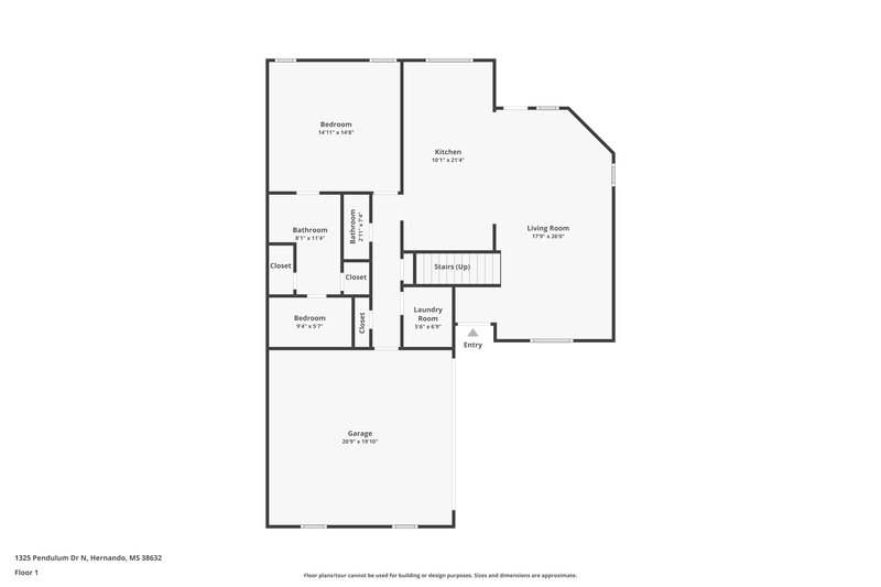 1,930/Mo, 1325 Pendulum Dr N Hernando, MS 38632 Floor Plan View