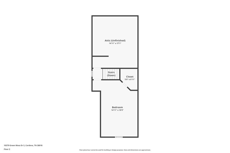1,765/Mo, 10279 Green Moss Dr S Cordova, TN 38018 Floorplan View 2