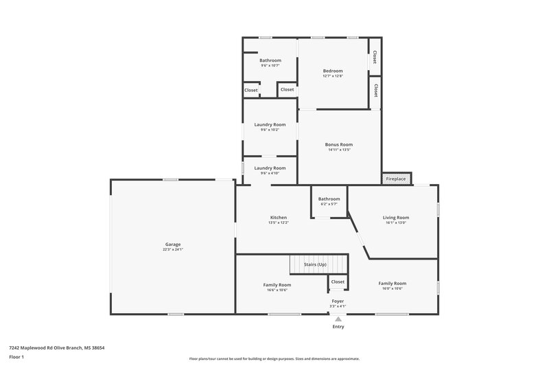 2,165/Mo, 7242 Maplewood Rd Olive Branch, MS 38654 Floorplan View