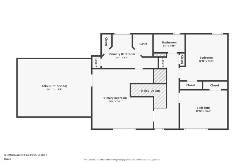 2,165/Mo, 7242 Maplewood Rd Olive Branch, MS 38654 Floorplan View 2