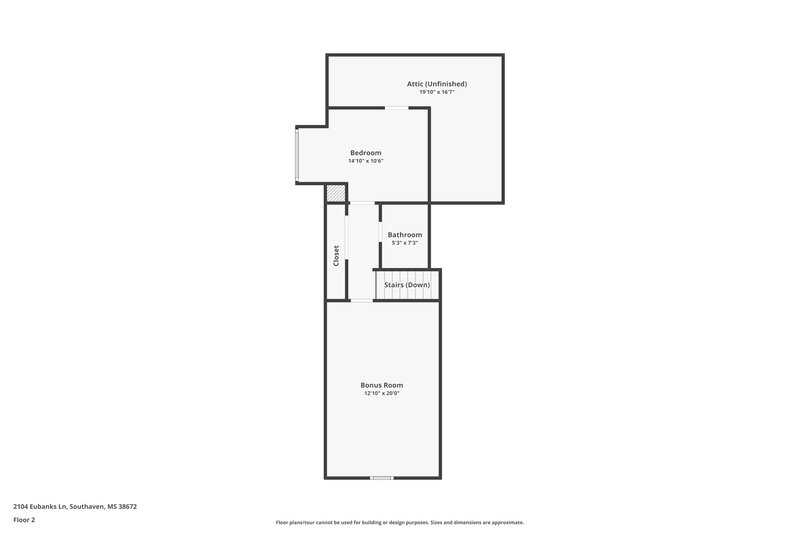 2,050/Mo, 2104 Eubanks Ln Southaven, MS 38672 Floorplan View 2