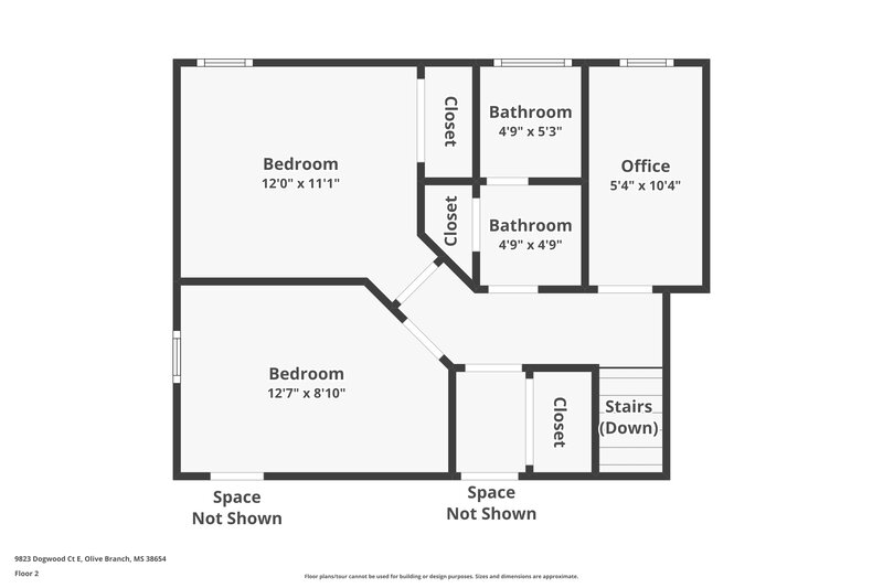 1,885/Mo, 9823 Dogwood Ct E Olive Branch, MS 38654 Floor Plan View 2