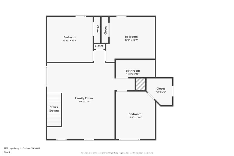 2,030/Mo, 9287 Loganberry Ln Cordova, TN 38016 Floor Plan View 2