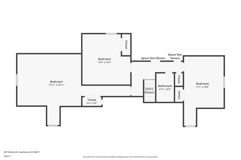 1,770/Mo, 867 Rutland Dr Southaven, MS 38671 Floor Plan View 2