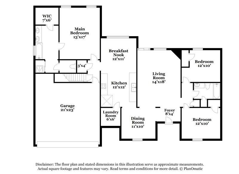 1,925/Mo, 7708 Shadow View Cv Arlington, TN 38002 Floor Plan View 2