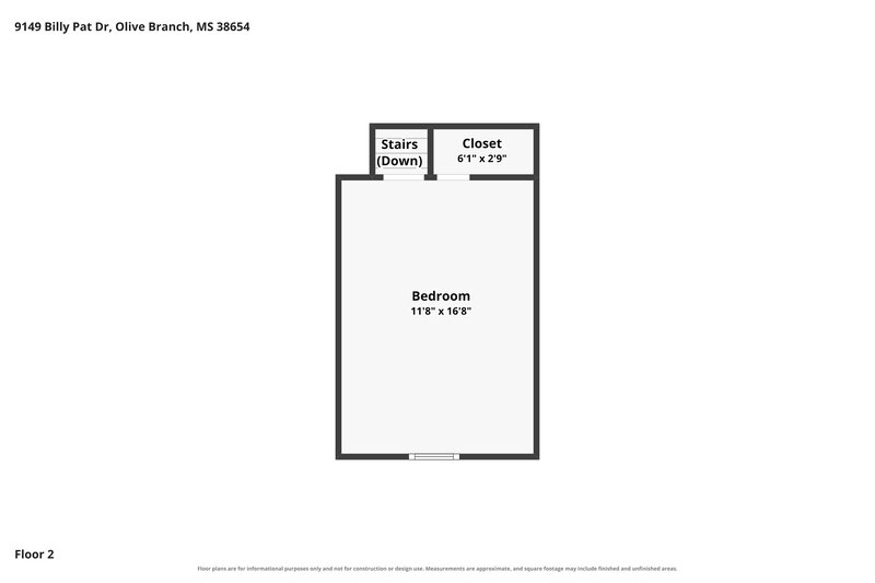 2,165/Mo, 9149 Billy Pat Dr Olive Branch, MS 38654 Floor Plan View 2