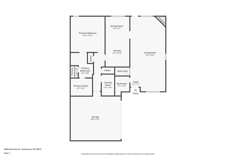 1,835/Mo, 4260 Markston Dr Southaven, MS 38672 Floor Plan View