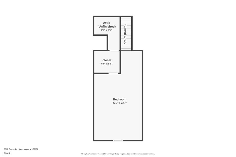 2,045/Mo, 5818 Carter Dr Southaven, MS 38672 Floorplan View 2