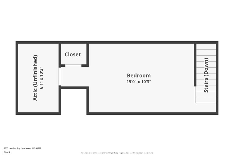 2,105/Mo, 2353 Heather Rdg Southaven, MS 38672 Floor Plan View 2