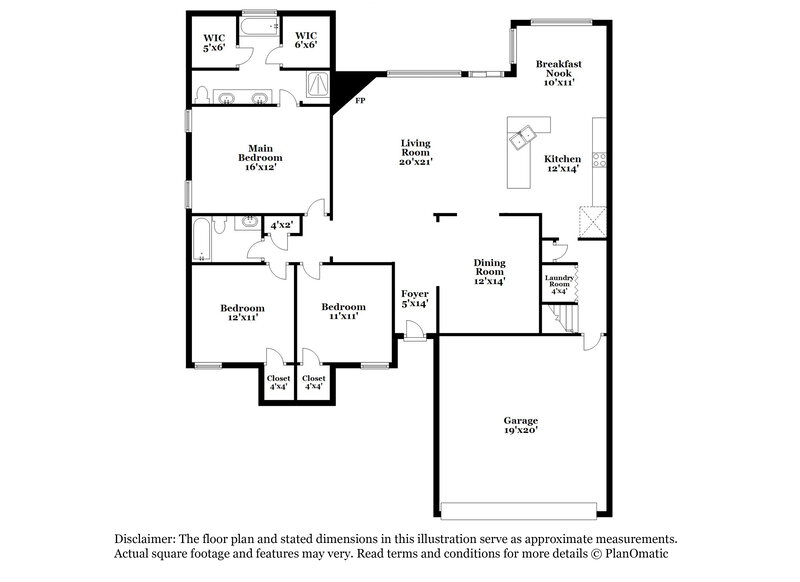 2,280/Mo, 5432 Milton Ridge Dr Arlington, TN 38002 Floor Plan View