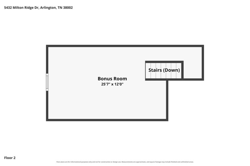 1,905/Mo, 5432 Milton Ridge Dr Arlington, TN 38002 Floorplan View 2