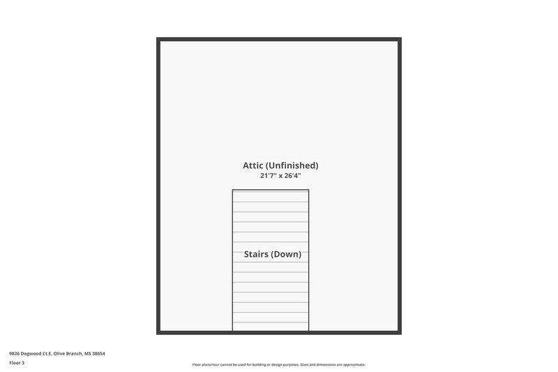 1,905/Mo, 9826 Dogwood Ct E Olive Branch, MS 38654 Floorplan View 3