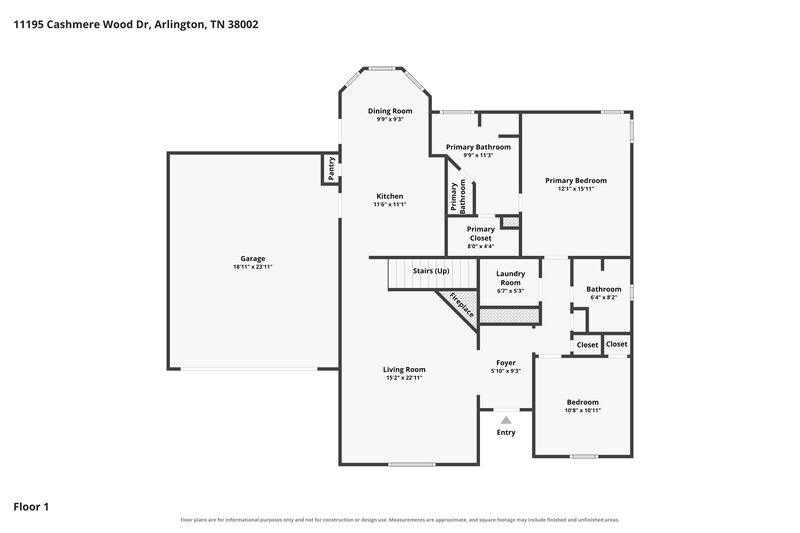 2,435/Mo, 11195 Cashmere Wood Dr Arlington, TN 38002 Floor Plan View